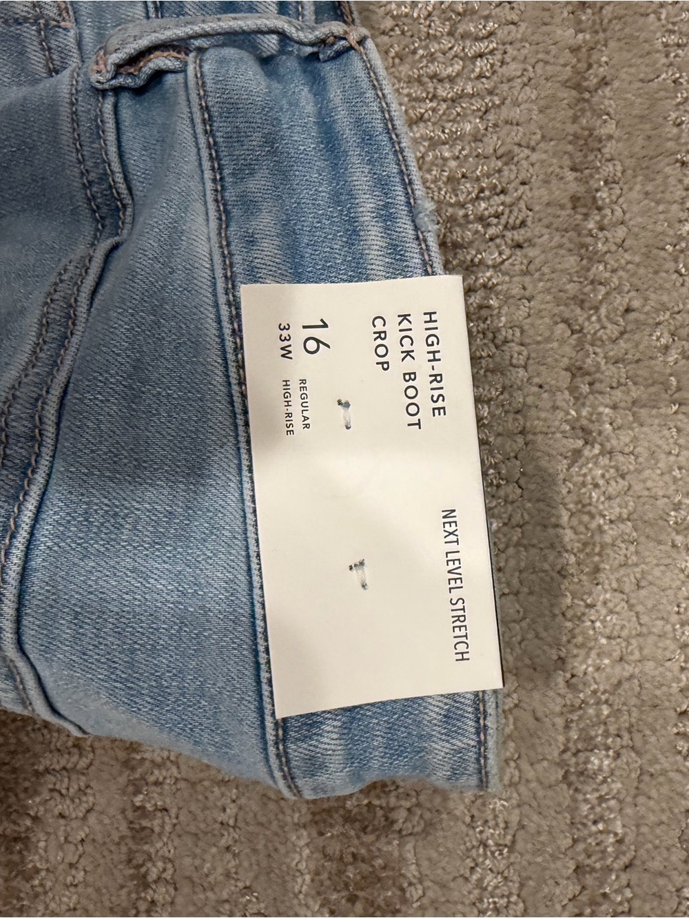 American Eagle Outfitters Light Wash Distressed High-Rise Jeans